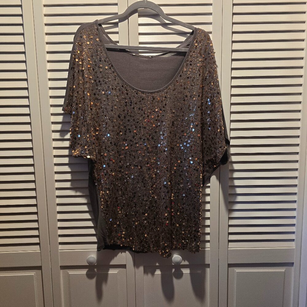 Remain Short Sleeve Sequin Top